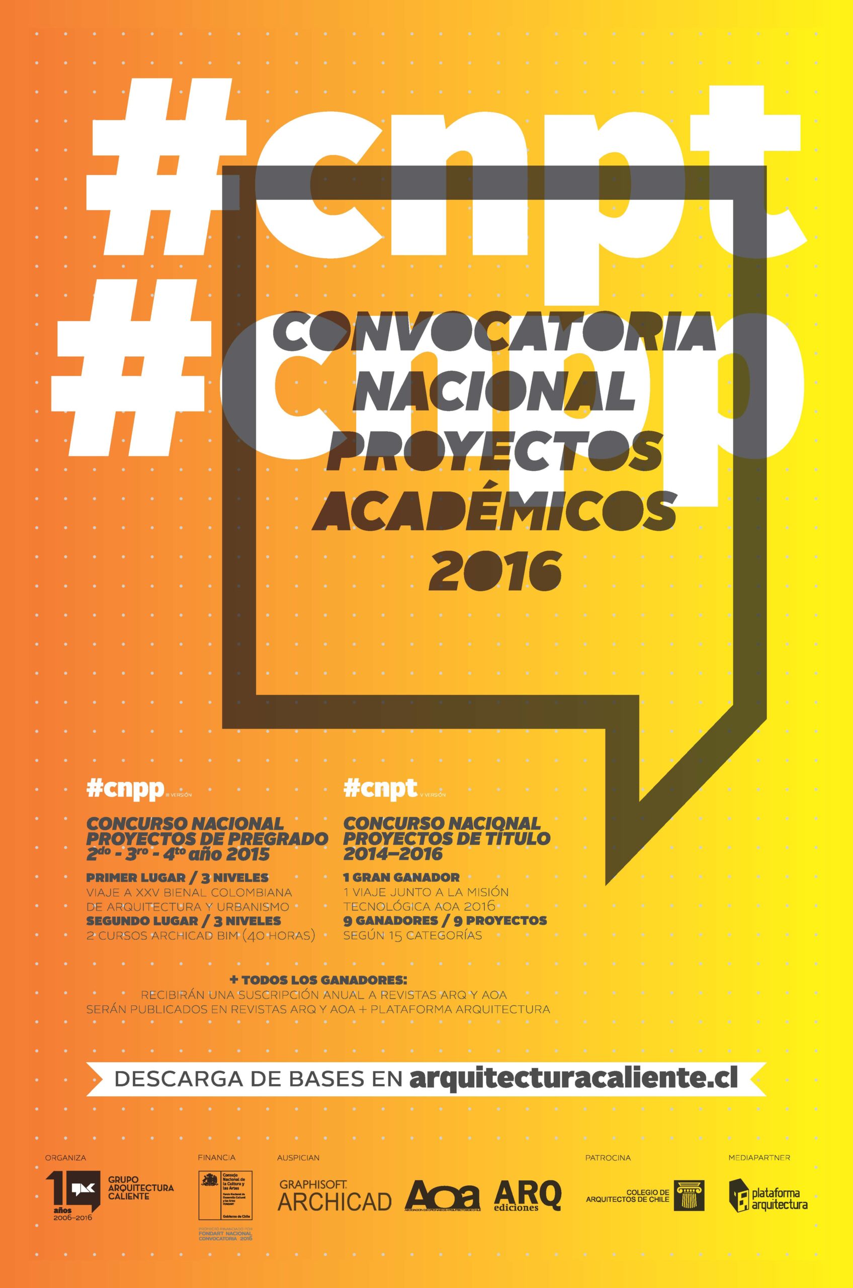 Convocatoria Nacional de Proyectos Académicos CNPT + CNPP 2016.